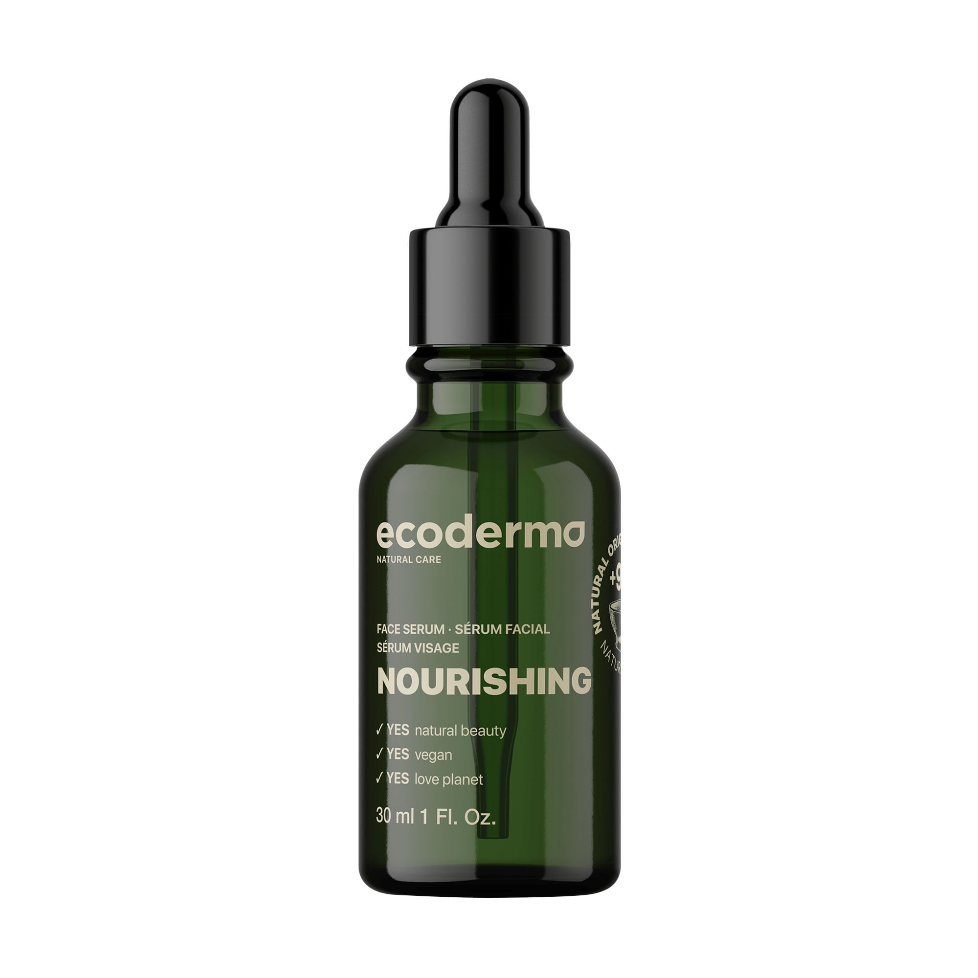 Живильна сироватка для обличчя Ecoderma Nourishing Face Serum для нормальної та сухої шкіри, з вітаміном С та омега 3, 6 та 9, 30 мл